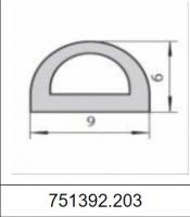 Силиконовый профиль D-образный 751392.203